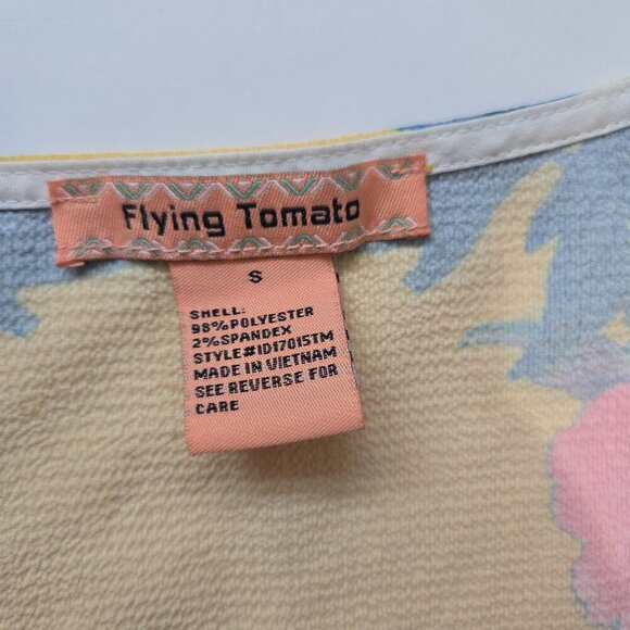 Flying Tomato Yellow Pink Floral Maxi Dress Small Perfect for Easter - Picture 7 of 10